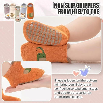 Antislip Socks For New Born Baby (5 pc set)