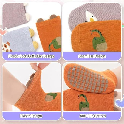 Antislip Socks For New Born Baby (5 pc set)